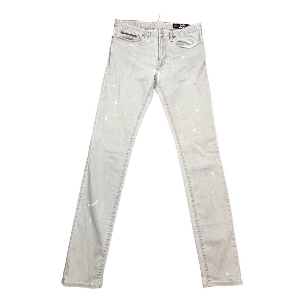 AX Armani Exchange J22 supper skinny tapered denim jeans sz 28 Distressed